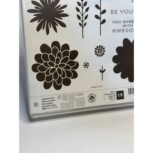 Pre-Owned Stampin’ Up! Flower Patch 18-Pcs Photopolymer Stamp Set Sale-A-Bration - Picture 2 of 6